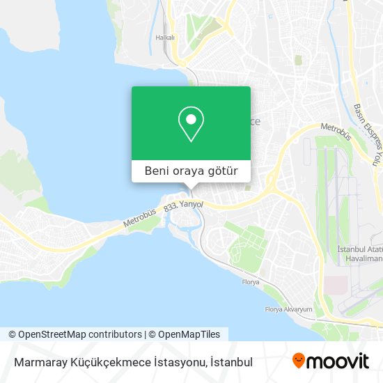 Marmaray Küçükçekmece İstasyonu harita