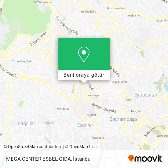 MEGA CENTER ESBEL GIDA harita
