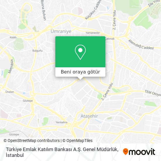 Türkiye Emlak Katılım Bankası A.Ş. Genel Müdürlük harita