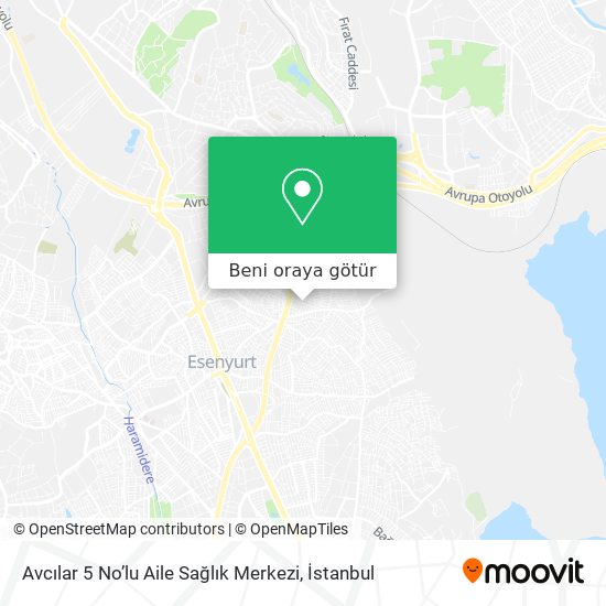 Avcılar 5 No’lu Aile Sağlık Merkezi harita