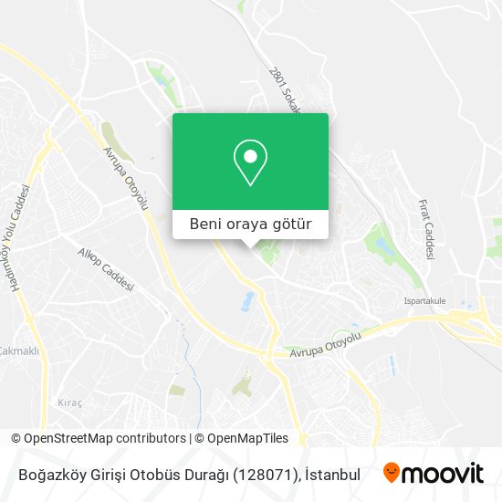 Boğazköy Girişi Otobüs Durağı (128071) harita