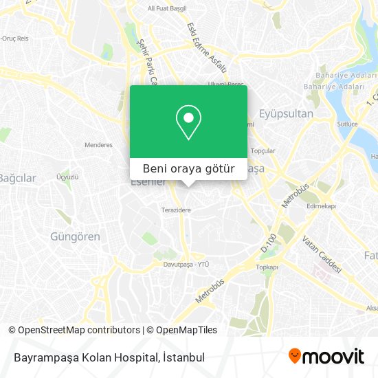Bayrampaşa Kolan Hospital harita