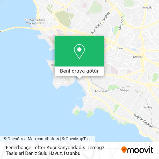 Fenerbahçe Lefter Küçükanyondadis Dereağzı Tesisleri Deniz Sulu Havuz harita