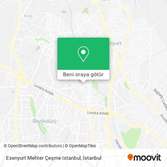 Esenyurt Mehter Çeşme Istanbul harita