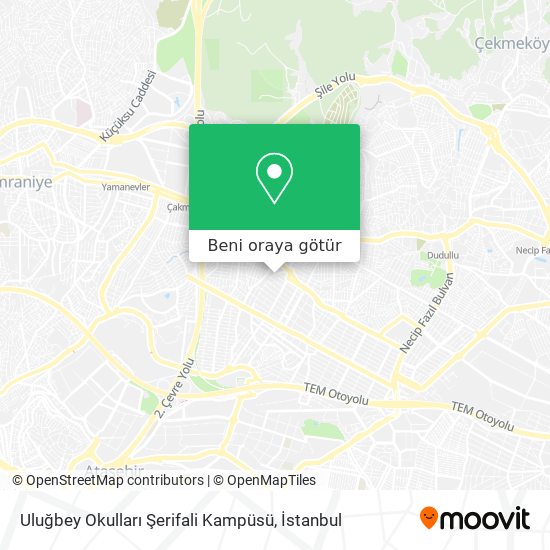 Uluğbey Okulları Şerifali Kampüsü harita