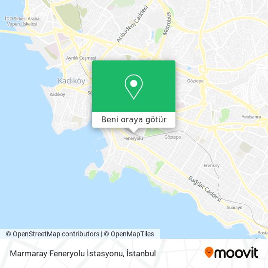 Marmaray Feneryolu İstasyonu harita