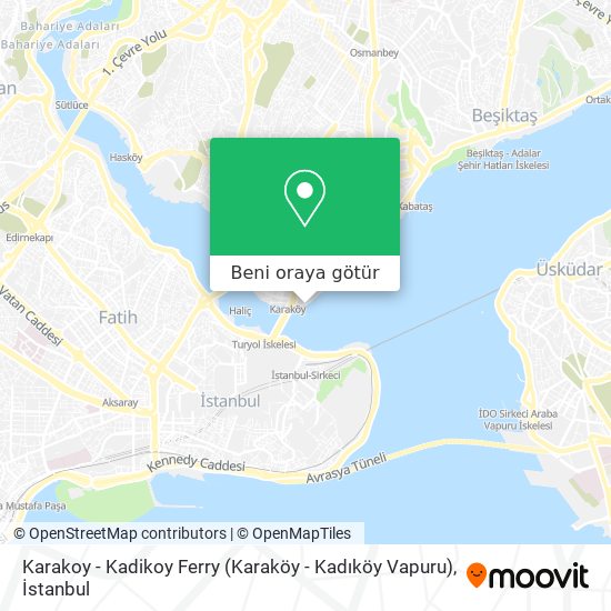 Karakoy - Kadikoy Ferry (Karaköy - Kadıköy Vapuru) harita