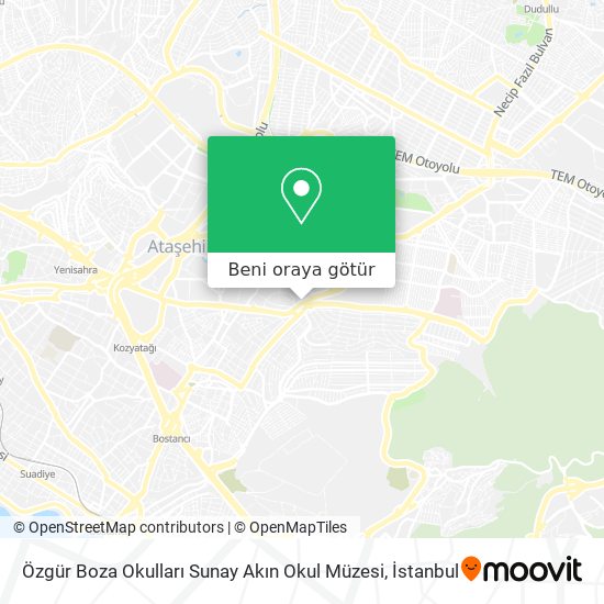 Özgür Boza Okulları Sunay Akın Okul Müzesi harita