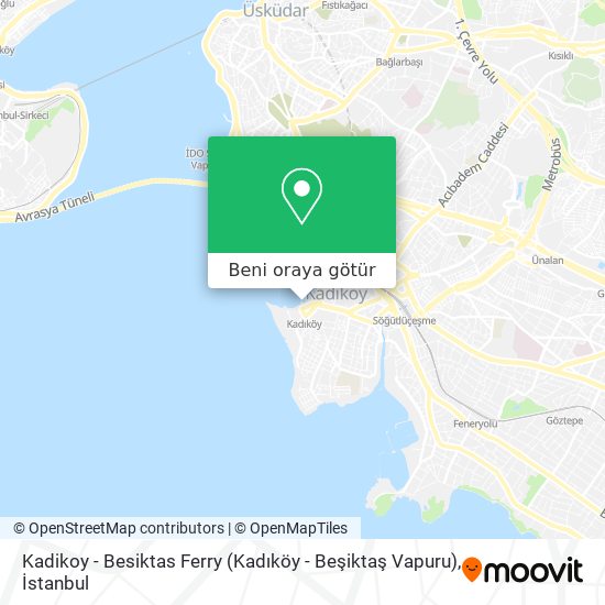 Kadikoy - Besiktas Ferry (Kadıköy - Beşiktaş Vapuru) harita