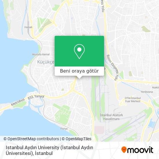 Istanbul Aydın University (İstanbul Aydın Üniversitesi) harita