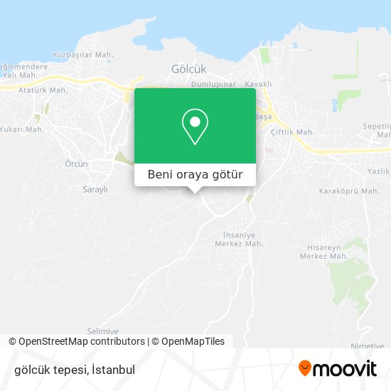 gölcük tepesi harita