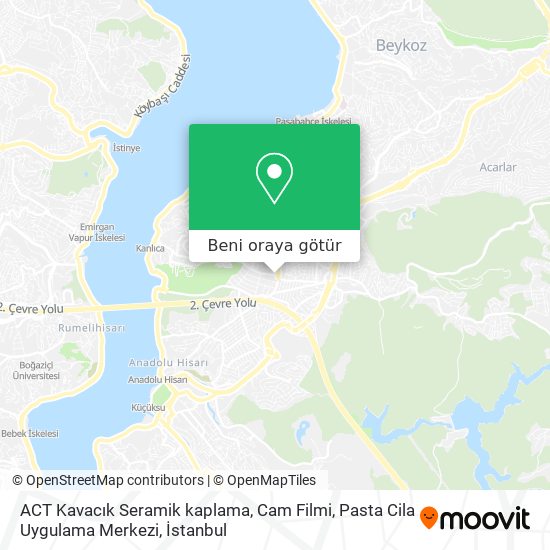 ACT Kavacık Seramik kaplama, Cam Filmi, Pasta Cila Uygulama Merkezi harita
