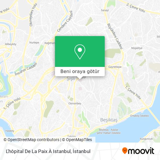 L'hôpital De La Paix À Istanbul harita