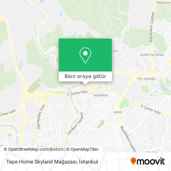 Tepe Home Skyland Mağazası harita