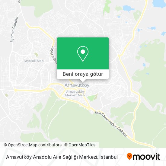 Arnavutköy Anadolu Aile Sağlığı Merkezi harita