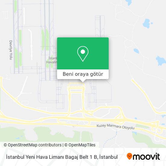 İstanbul Yeni Hava Limanı Bagaj Belt 1 B harita