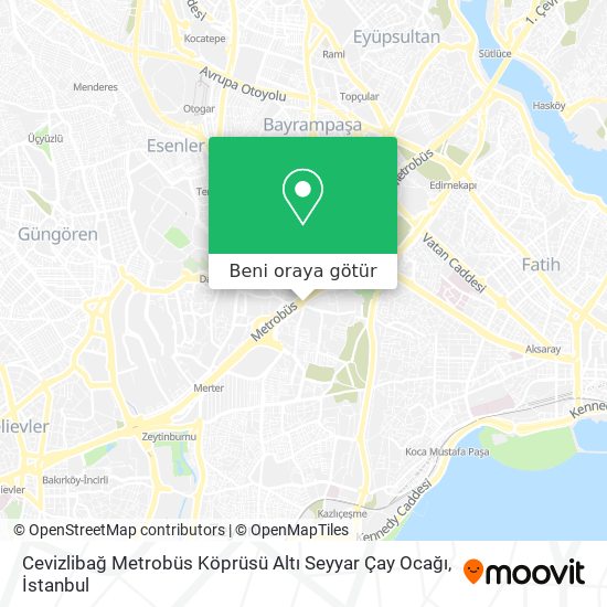 Cevizlibağ Metrobüs Köprüsü Altı Seyyar Çay Ocağı harita
