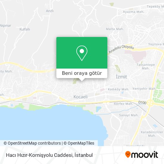 Hacı Hızır-Kornişyolu Caddesi harita