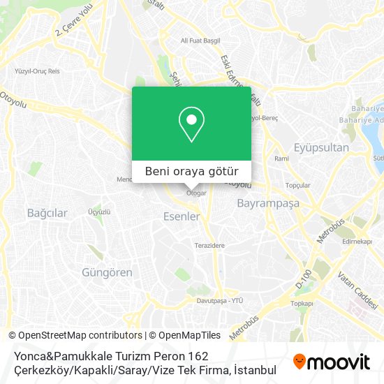 Yonca&Pamukkale Turizm Peron 162 Çerkezköy / Kapakli / Saray / Vize Tek Firma harita