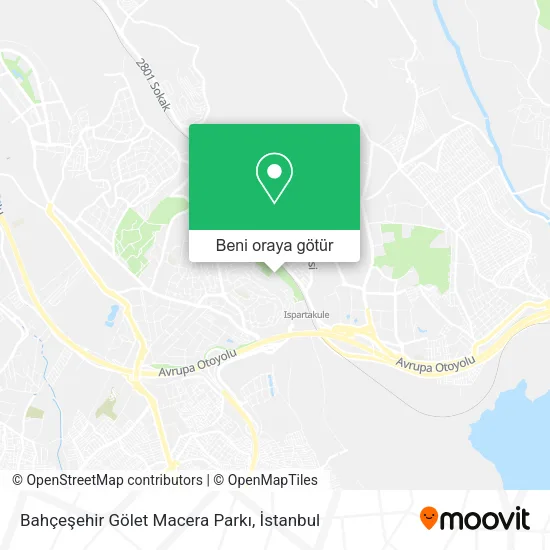 Bahçeşehir Gölet Macera Parkı harita