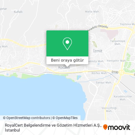 RoyalCert Belgelendirme ve Gözetim Hİzmetleri A.Ş. harita