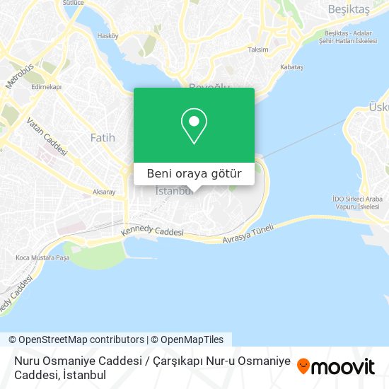 Nuru Osmaniye Caddesi / Çarşıkapı Nur-u Osmaniye Caddesi harita