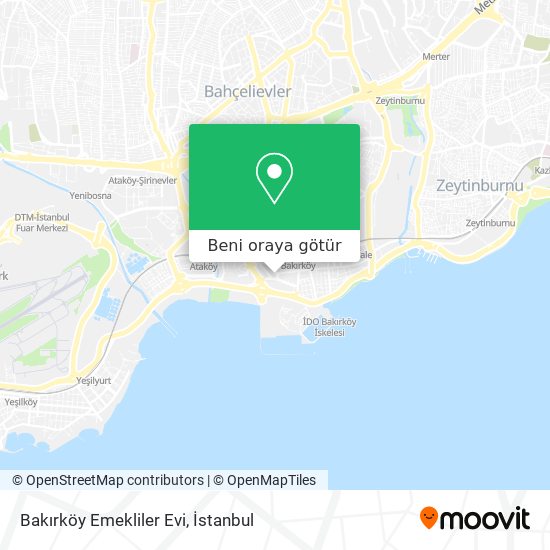 Bakırköy Emekliler Evi harita