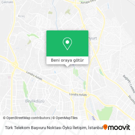 Türk Telekom Başvuru Noktası Öykü İletişim harita