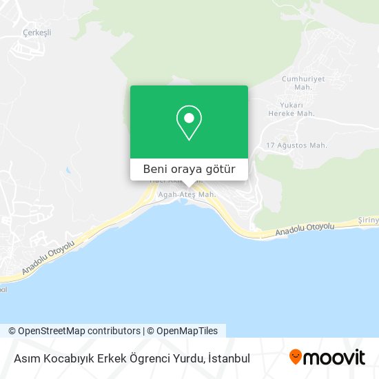 Asım Kocabıyık Erkek Ögrenci Yurdu harita