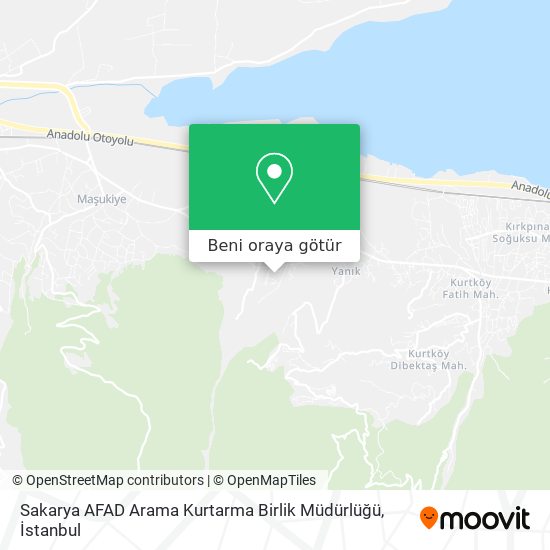 Sakarya AFAD Arama Kurtarma Birlik Müdürlüğü harita