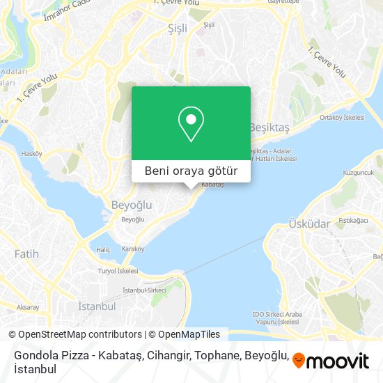 Gondola Pizza - Kabataş, Cihangir, Tophane, Beyoğlu harita