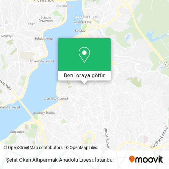 Şehit Okan Altıparmak Anadolu Lisesi harita