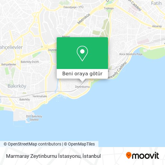 Marmaray Zeytinburnu İstasyonu harita