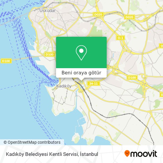 Kadıköy Belediyesi Kentli Servisi harita