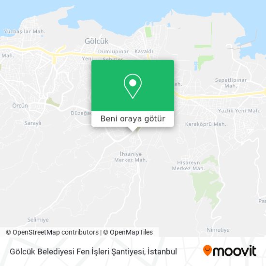 Gölcük Belediyesi Fen İşleri Şantiyesi harita