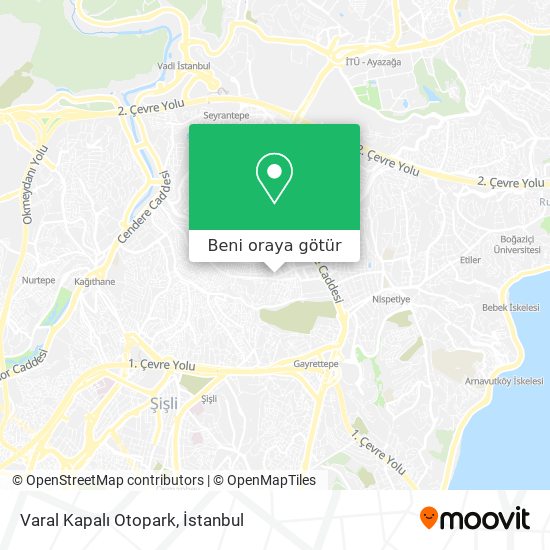 Varal Kapalı Otopark harita