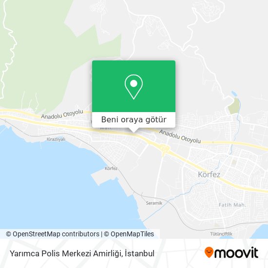 Yarımca Polis Merkezi Amirliği harita