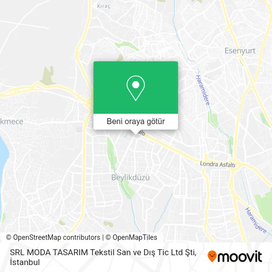 SRL MODA TASARIM Tekstil San ve Dış Tic Ltd Şti harita