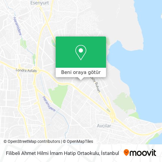 Filibeli Ahmet Hilmi İmam Hatip Ortaokulu harita