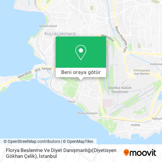 Florya Beslenme Ve Diyet Danışmanlığı(Diyetisyen Gökhan Çelik) harita