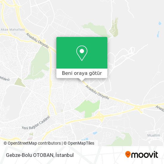 Gebze-Bolu OTOBAN harita