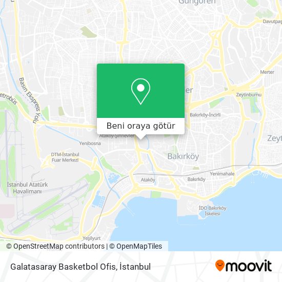 Galatasaray Basketbol Ofis harita