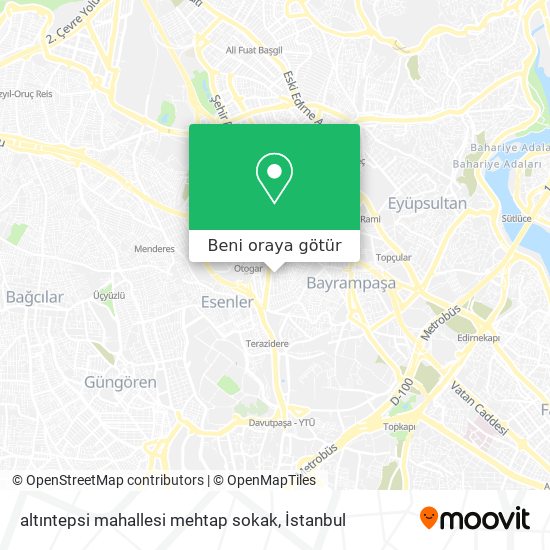 altıntepsi mahallesi mehtap sokak harita