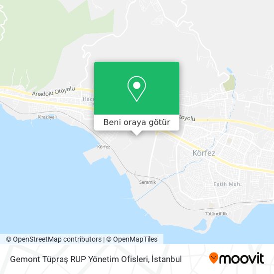 Gemont Tüpraş RUP Yönetim Ofisleri harita