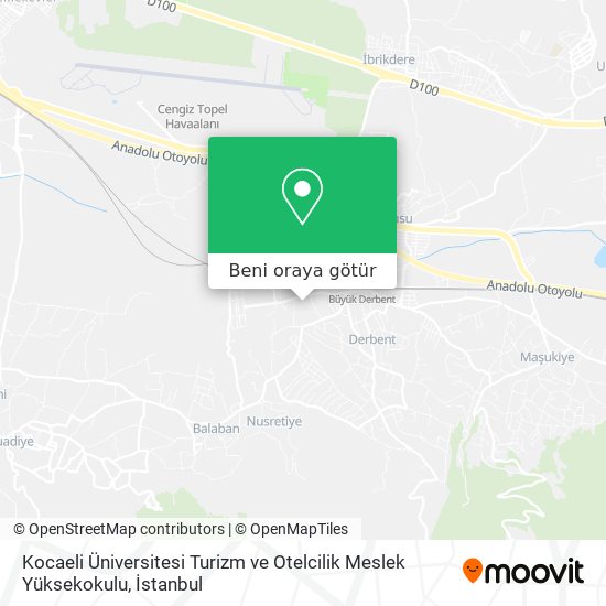 Kocaeli Üniversitesi Turizm ve Otelcilik Meslek Yüksekokulu harita