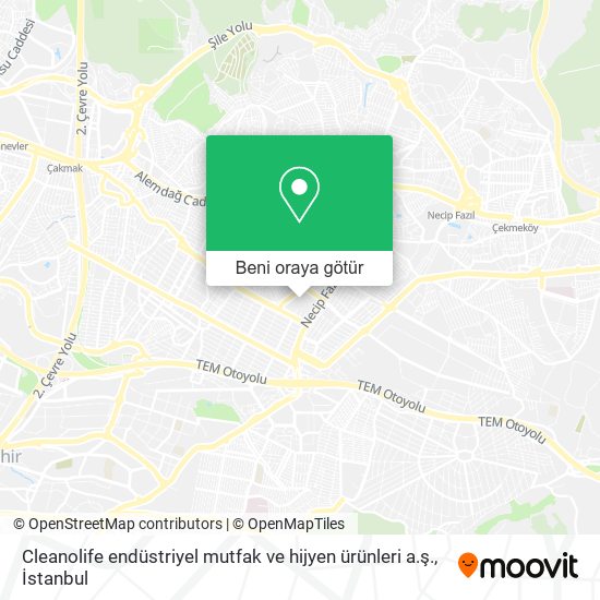 Cleanolife endüstriyel mutfak ve hijyen ürünleri a.ş. harita