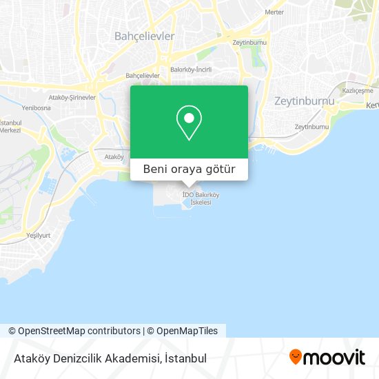 Ataköy Denizcilik Akademisi harita