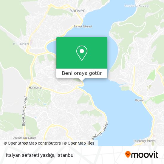 italyan sefareti yazlığı harita