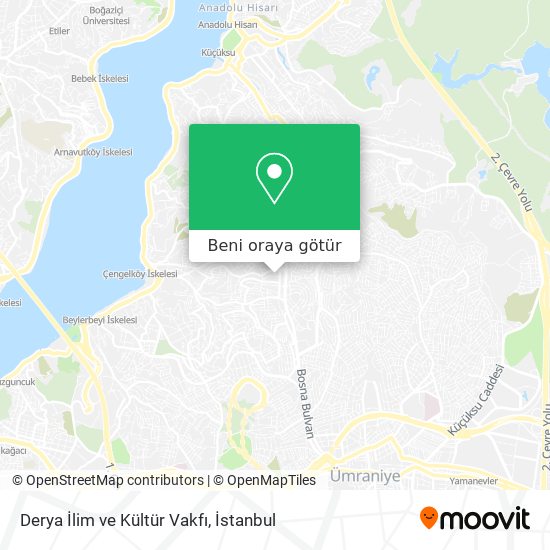 Derya İlim ve Kültür Vakfı harita