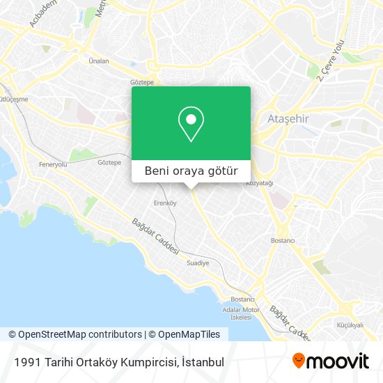 1991 Tarihi Ortaköy Kumpircisi harita